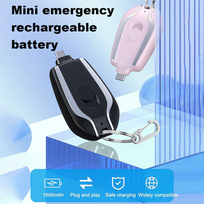 ✨Ultra-Compact Emergency Mini Powerbank Keychain🔋