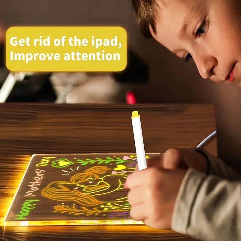 ✨ Illuminate Creativity with the Kids LED Writing Board – Fun, Learning, and Glow in One! 🖍️