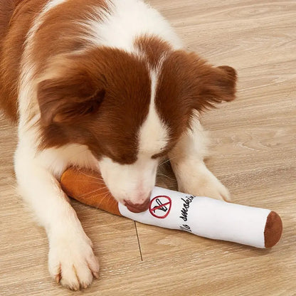 🐶DoggyCigar🚬: Interactive Squeaky Teething Toy