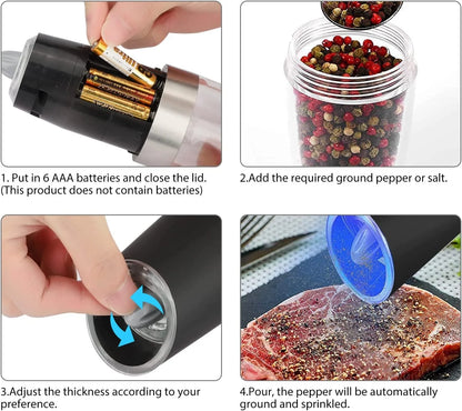 ✨Automatic Electric Gravity Salt & Pepper Grinder🌿