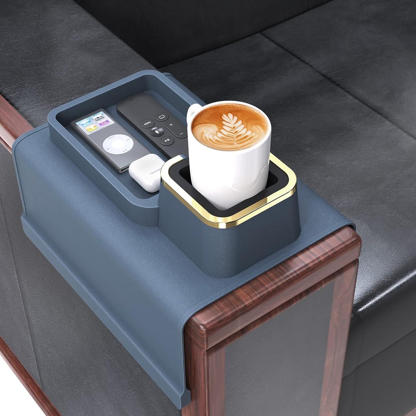 Multi-Functional Silicone Sofa Armrest Organizer with Cup Holder