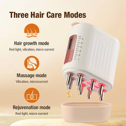 GlowHair 5-in-1 Red Light Therapy & Scalp Massager for Healthier, Fuller Hair✨💇‍♀️