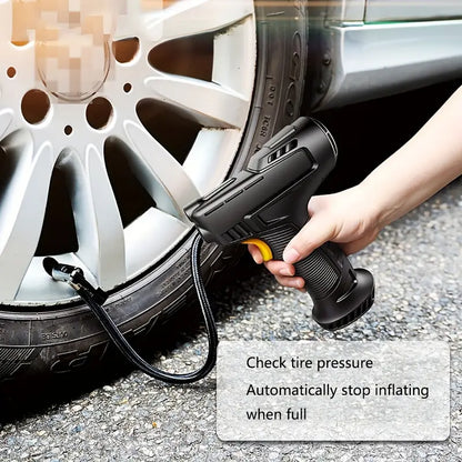 120W Portable Car Air Compressor🚗-Automobiles Tire Inflator with LED Light for Car