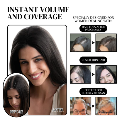 ✨Natural Clip-In Hair Topper for Thinning and Postpartum Hair Loss💇‍♀️