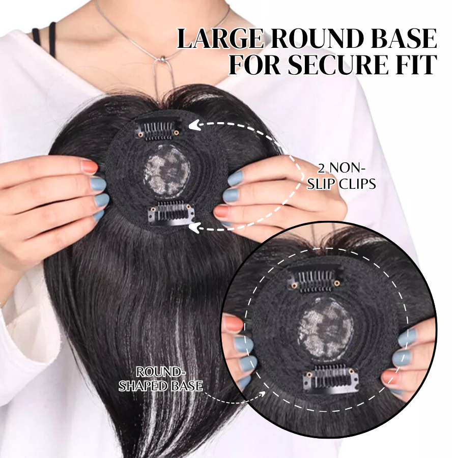 ✨Natural Clip-In Hair Topper for Thinning and Postpartum Hair Loss💇‍♀️