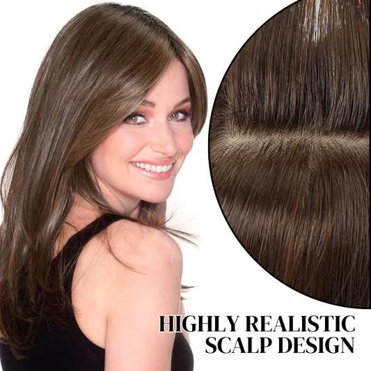 ✨Natural Clip-In Hair Topper for Thinning and Postpartum Hair Loss💇‍♀️