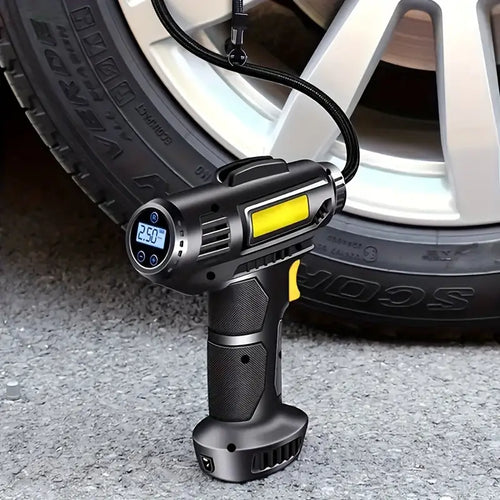 120W Portable Car Air Compressor🚗-Automobiles Tire Inflator with LED Light for Car