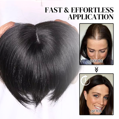 ✨Natural Clip-In Hair Topper for Thinning and Postpartum Hair Loss💇‍♀️