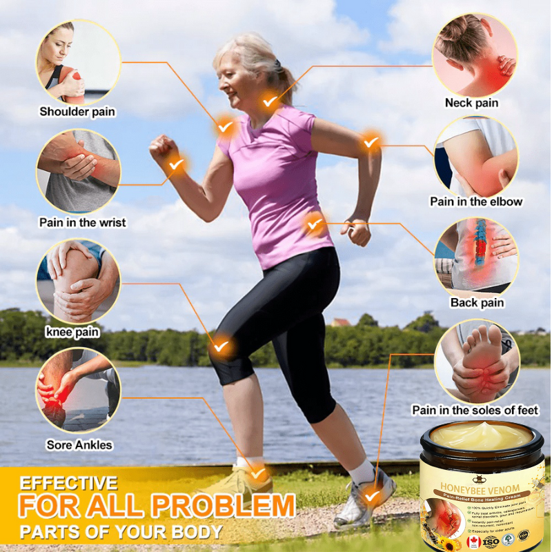 ✅Official Store: Honeybee-Venom Pain-Relief Bone Healing Cream👨‍⚕️Health Canada Professional Certification(Reducing joint swelling, pain, stiffness, redness, warmth, soreness, and joint fatigue)