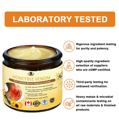 ✅Official Store: Honeybee-Venom Pain-Relief Bone Healing Cream👨‍⚕️Health Canada Professional Certification(Reducing joint swelling, pain, stiffness, redness, warmth, soreness, and joint fatigue)