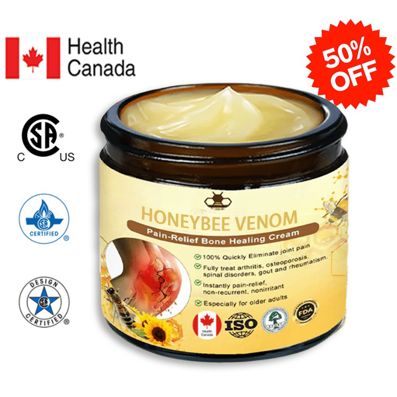 ✅Official Store: Honeybee-Venom Pain-Relief Bone Healing Cream👨‍⚕️Health Canada Professional Certification(Reducing joint swelling, pain, stiffness, redness, warmth, soreness, and joint fatigue)