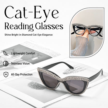 Fashion Diamond Cat-Eye Reading Glasses/Sunglasses👓