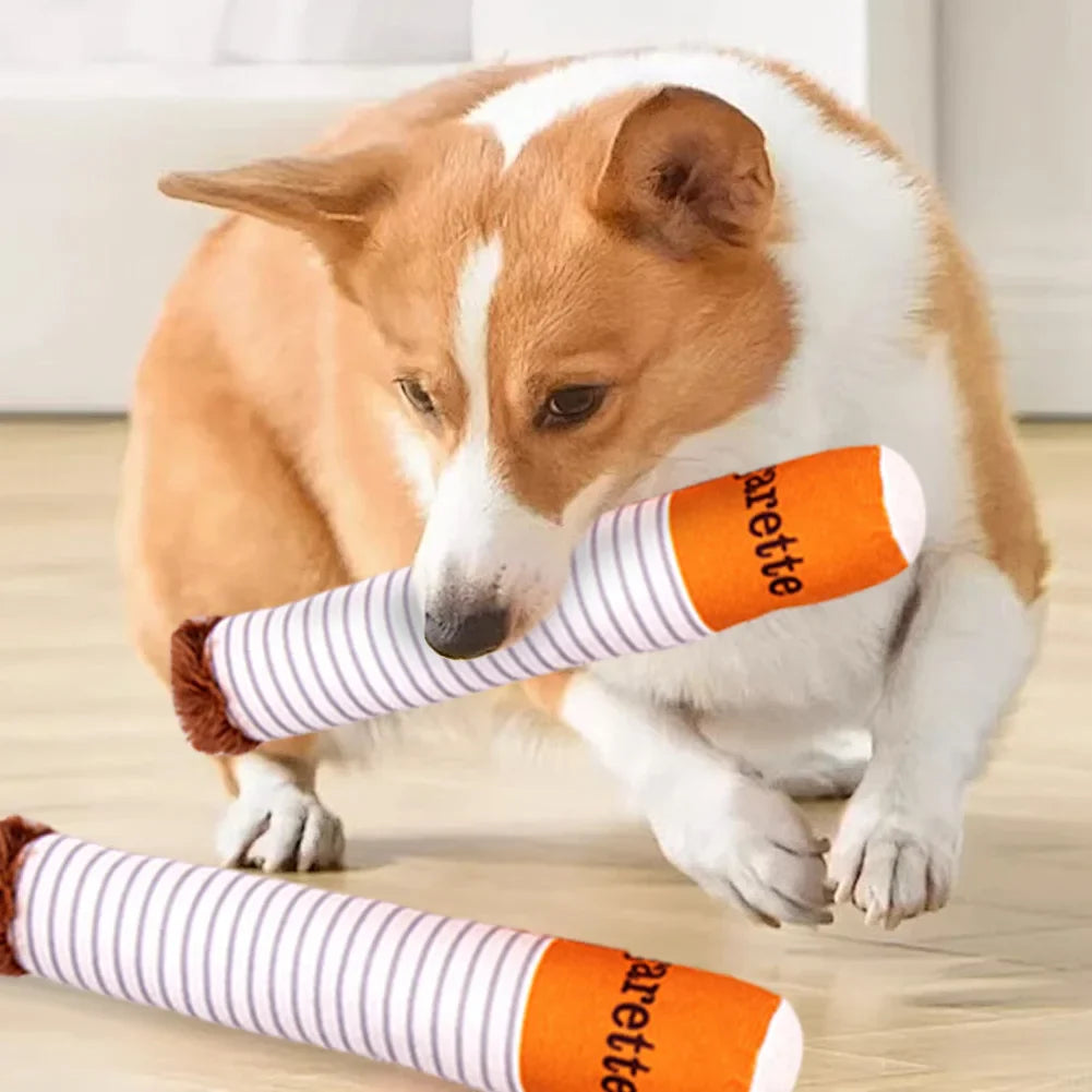 🐶DoggyCigar🚬: Interactive Squeaky Teething Toy