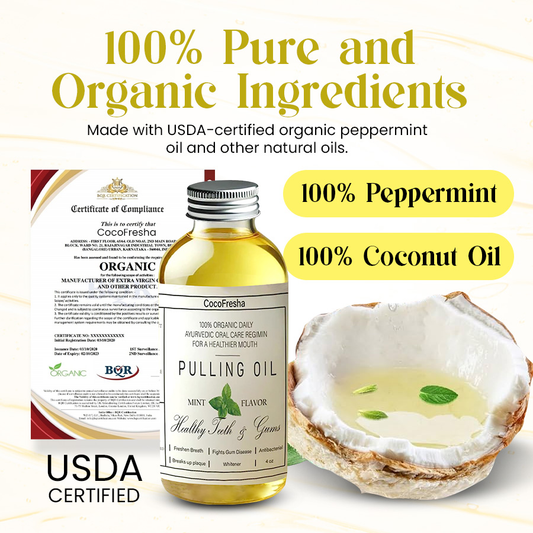 POWERFUL ORGANIC COCONUT + PEPPERMINT PULLING OIL