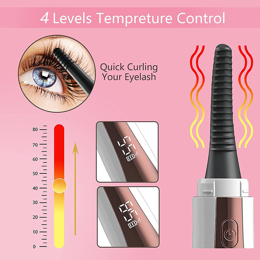 🌟Double-Sided Silicone Electric Lash Curler for Long-Lasting, Natural Lashes 👁️